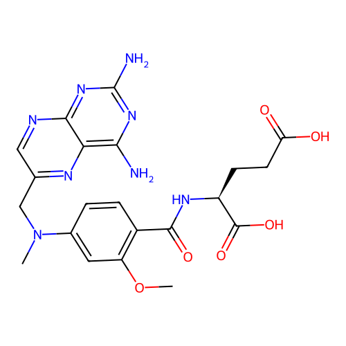 Glutamic acid, N-(4-(((2,4-diamino-6-pteridinyl)methyl)methylamino)-2-methoxybenzoyl)-, L- structure