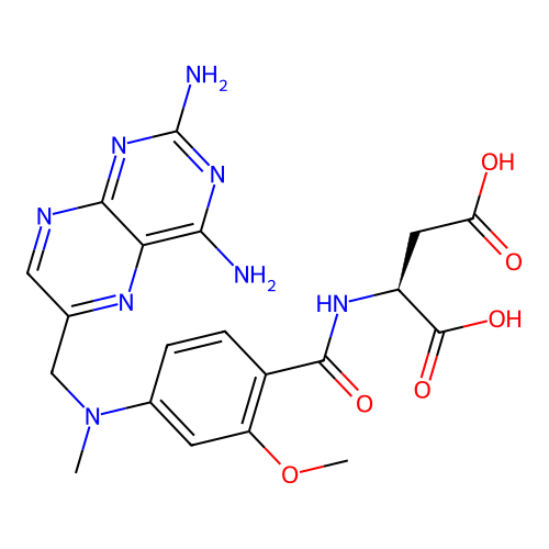 Aspartic acid, N-(4-(((2,4-diamino-6-pteridinyl)methyl)methylamino)-2-methoxybenzoyl)-, L- structure