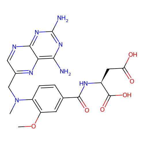 Aspartic acid, N-(4-(((2,4-diamino-6-pteridinyl)methyl)methylamino)-3-methoxybenzoyl)-, L- structure