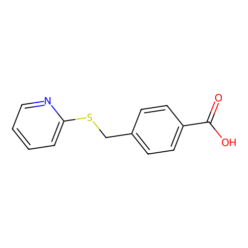 4-[(Pyridin-2-ylthio)methyl]benzoic acid structure