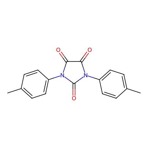 1,3-Bis(4-methylphenyl)imidazolidine-2,4,5-trione structure