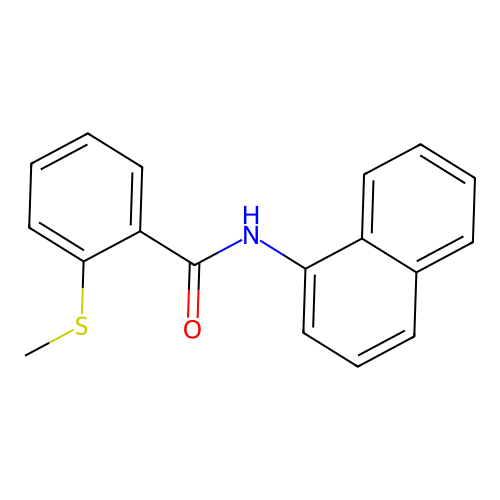 2-methylsulfanyl-N-naphthalen-1-ylbenzamide structure