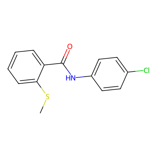 N-(4-chlorophenyl)-2-(methylsulfanyl)benzamide structure