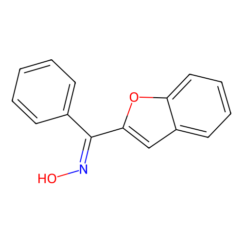 N-[1-benzofuran-2-yl(phenyl)methylidene]hydroxylamine structure