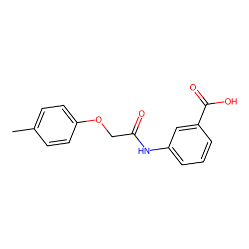 3-(2-(p-tolyloxy)acetamido)benzoic acid structure