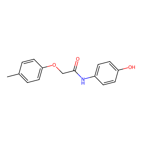 N-(4-hydroxyphenyl)-2-(4-methylphenoxy)acetamide structure