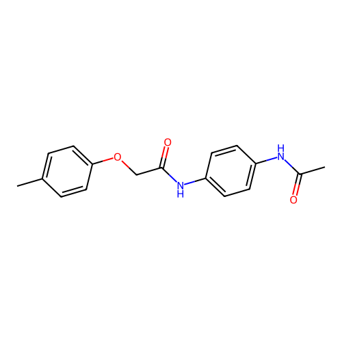 N-[4-(acetylamino)phenyl]-2-(4-methylphenoxy)acetamide structure
