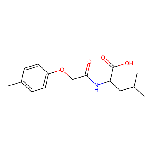 4-methyl-2-[[2-(4-methylphenoxy)acetyl]amino]pentanoic Acid structure