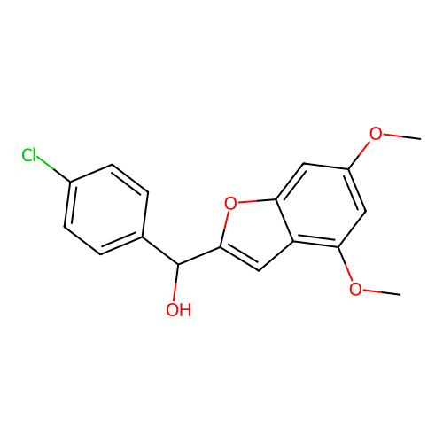 2-Benzofuranmethanol, alpha-(4-chlorophenyl)-4,6-dimethoxy- structure