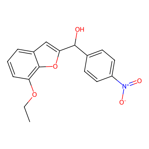2-Benzofuranmethanol, 7-ethoxy-alpha-(4-nitrophenyl)- structure