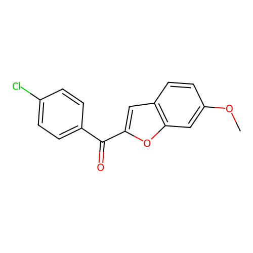 (4-Chlorophenyl)(6-methoxybenzofuran-2-yl)methanone structure