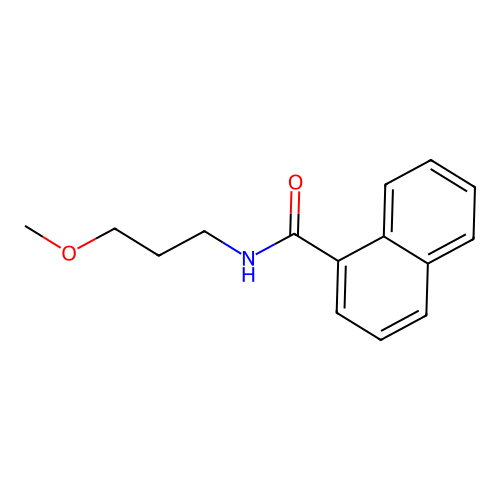 N-(3-methoxypropyl)naphthalene-1-carboxamide structure