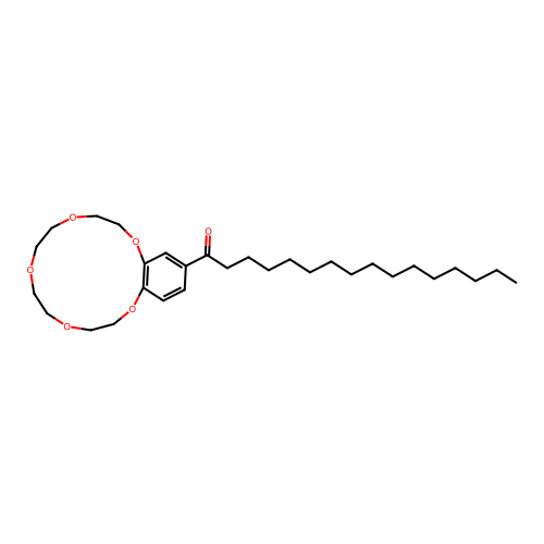 1-(2,3,5,6,8,9,11,12-Octahydro-1,4,7,10,13-benzopentaoxacyclopentadecin-15-yl)-1-hexadecanone structure
