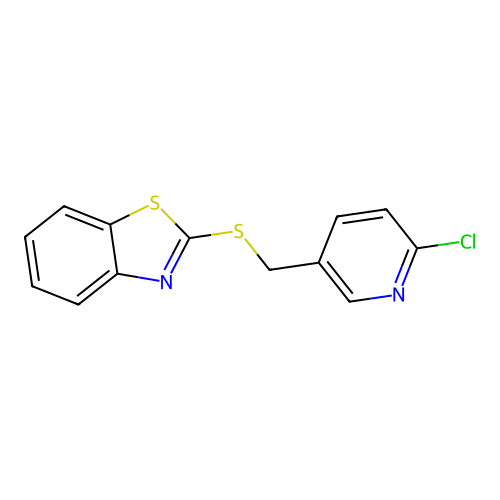 2-[(6-Chloropyridin-3-yl)methylsulfanyl]-1,3-benzothiazole structure