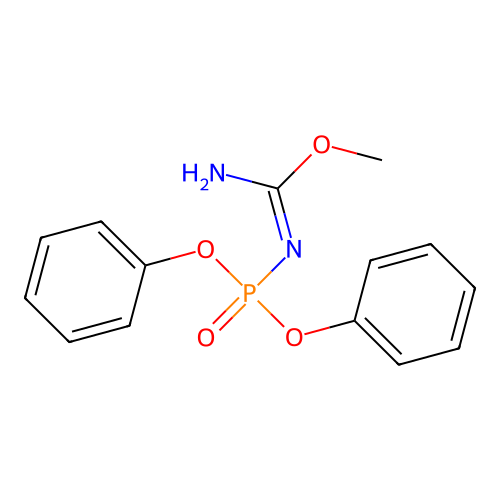 methyl N'-diphenoxyphosphorylcarbamimidate structure