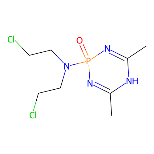 N,N-bis(2-chloroethyl)-4,6-dimethyl-2-oxo-5H-1,3,5,2 structure