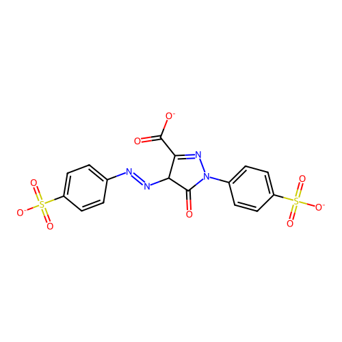 tartrazine(3-) structure
