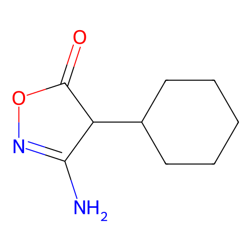 3-amino-4-cyclohexyl-4H-1,2-oxazol-5-one structure