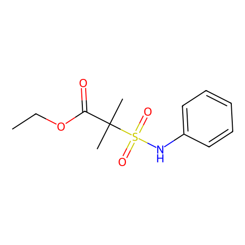 Ethyl 2-methyl-2-(phenylsulfamoyl)propanoate structure