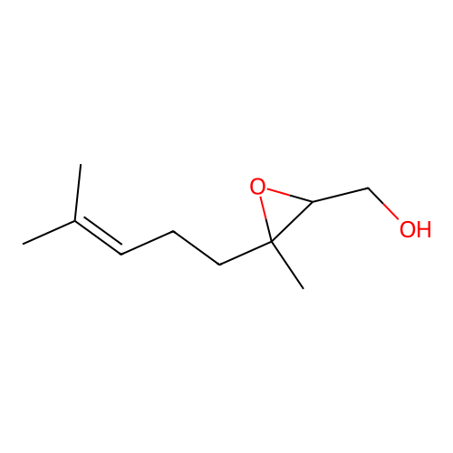Oxiranemethanol, 3-methyl-3-(4-methyl-3-pentenyl)- structure