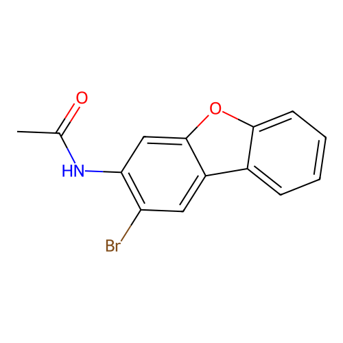 3-Acetamido-2-bromodibenzofuran structure