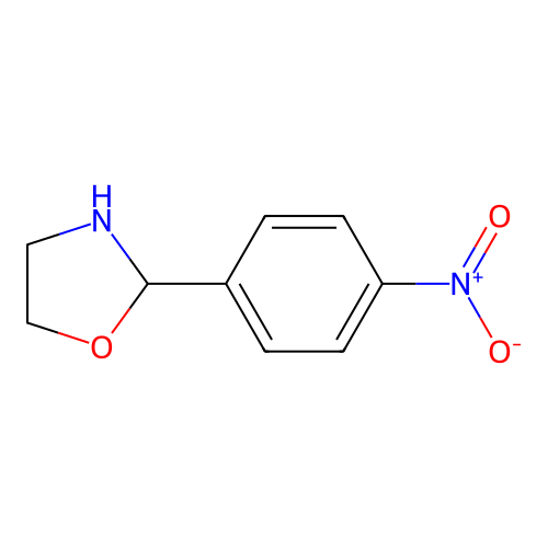 2-(4-Nitrophenyl)-1,3-oxazolidine structure