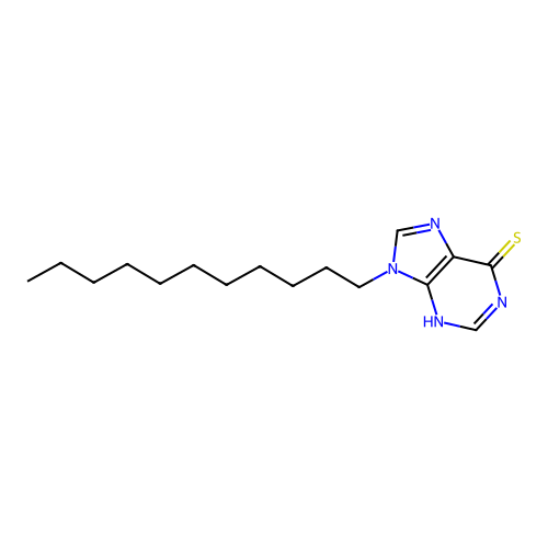 9-undecyl-3H-purine-6-thione structure