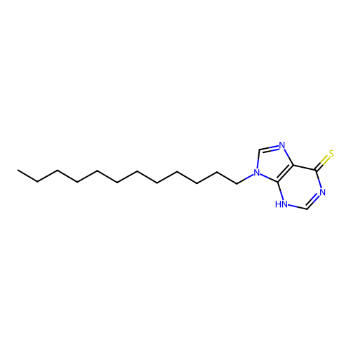 9-dodecyl-3H-purine-6-thione structure
