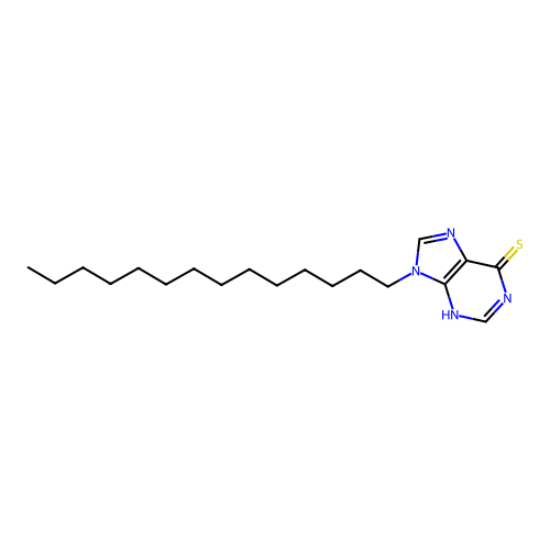 9-tetradecyl-3H-purine-6-thione structure