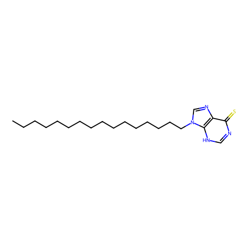9-hexadecyl-3H-purine-6-thione structure