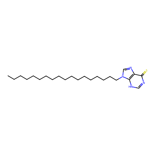 9-octadecyl-3H-purine-6-thione structure