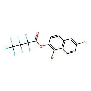 1,6-Dibromonaphthalen-2-yl heptafluorobutanoate structure