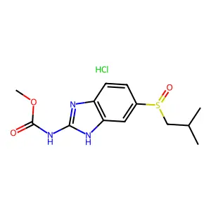 5(6)-Isobutylsulfinyl-2-carbomethoxyaminobenzimidazole structure