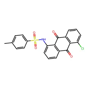N-(5-Chloro-9,10-dihydro-9,10-dioxo-1-anthryl)-p-toluenesulphonamide structure