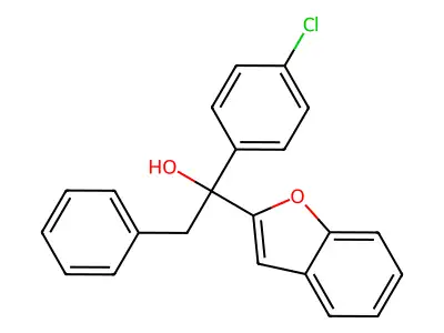 1-(1-Benzofuran-2-yl)-1-(4-chlorophenyl)-2-phenylethan-1-ol structure