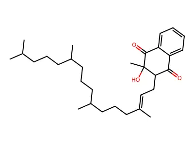 3-hydroxy-2-methyl-3-(3,7,11,15-tetramethylhexadecyl)-2H-naphthalene-1,4-dione structure