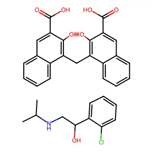 Clorprenaline pamoate structure