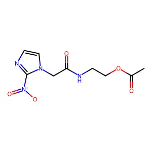 N (2-hydroxyethyl)-2-nitroimidazole-1-acetamide acetate structure