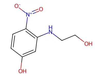 Phenol, 3-((2-hydroxyethyl)amino)-4-nitro- structure