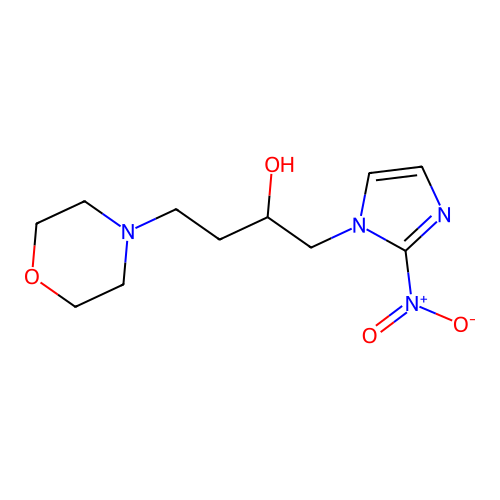 4-Morpholinepropanol, alpha-[(2-nitro-1H-imidazol-1-yl)methyl]- structure
