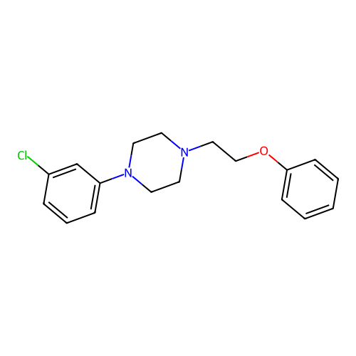 Piperazine, 1-(3-chlorophenyl)-4-(2-phenoxyethyl)- structure