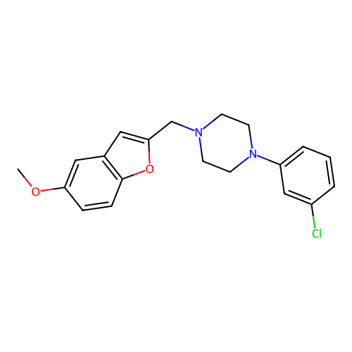Piperazine, 1-(3-chlorophenyl)-4-((5-methoxy-2-benzofuranyl)methyl)- structure