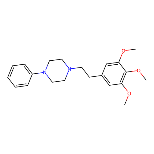 Piperazine, 1-phenyl-4-(2-(3,4,5-trimethoxyphenyl)ethyl)- structure