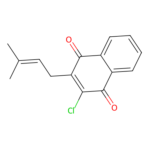 2-Chloro-3-(3-methyl-2-butenyl)naphthoquinone structure