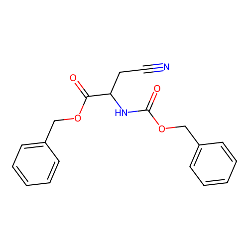 Benzyl 3-cyano-2-phenylmethoxycarbonylamino-propanoate structure