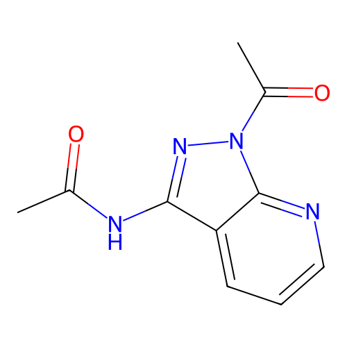 N-(1-acetylpyrazolo[5,4-b]pyridin-3-yl)acetamide structure