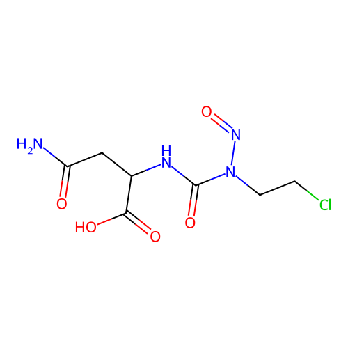 4-Amino-2-[[2-chloroethyl(nitroso)carbamoyl]amino]-4-oxobutanoic acid structure