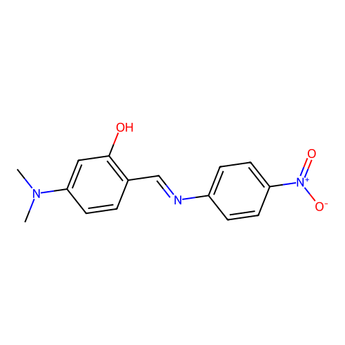 Phenol, 5-(dimethylamino)-2-[[(4-nitrophenyl)imino]methyl]- structure