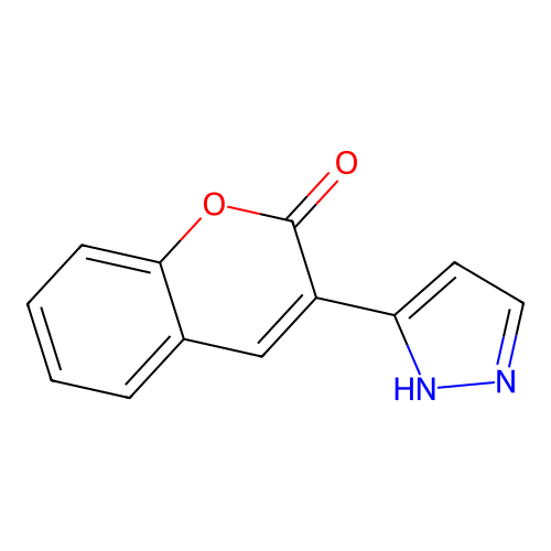 Pyrazolyl coumarin structure
