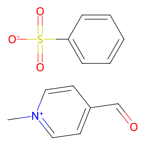 4-Formyl-1-methylpyridinium benzenesulphonate structure